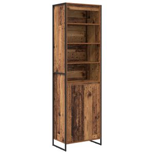 vidaXL Hoge Kasten Oud Hout 60 x 36 x 200 cm Bewerkt hout