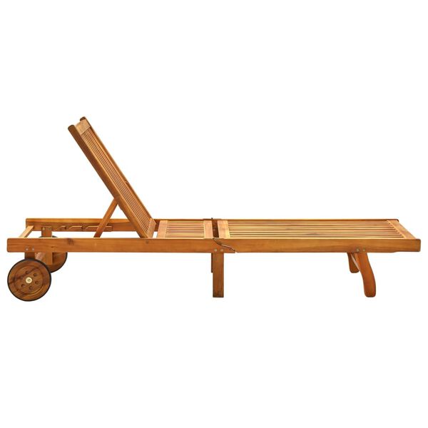 vidaXL Ligbed massief acaciahout