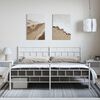 vidaXL Bedframe met hoofd- en voeteneinde metaal wit 193x203 cm