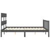 vidaXL Bedframe met hoofdbord massief hout grijs