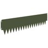 vidaXL Tuinrand 10 pcs 103 x 25 cm metaal Olijfgroen