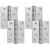 vidaXL Scharnier 4 st 100 x 78 x 13 mm zilver Staal