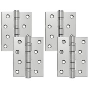 vidaXL Scharnier 4 st 100 x 78 x 13 mm zilver Staal