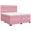 vidaXL Boxspring met matras fluweel roze 200x200 cm