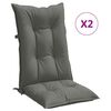 vidaXL Stoelkussens 2 st hoge rug 120x50x7 cm stof donkergrijs