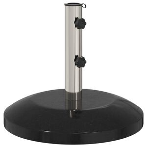 vidaXL Parasolvoet voor 40-50 mm paal 26.75 kg Zwart Graniet en RVS