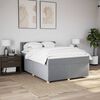 vidaXL Boxspring met matras stof lichtgrijs 140x190 cm
