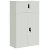 vidaXL Archiefkast 90x40x145 cm staal lichtgrijs