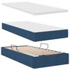 vidaXL Opslag bed met matras met matras Blauw 90 x 200 cm Polyester