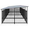 vidaXL Hondenkennel met dak 15,02 m&sup2; staal