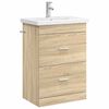 vidaXL Badkamermeubelset Sonoma Eiken 61 x 40 x 84,5 cm Bewerkt hout