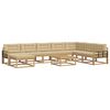 vidaXL Buiten bankenset 9 st Wit en Beige