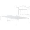 vidaXL Bedframe met hoofdbord metaal wit 90x190 cm