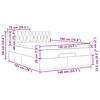 vidaXL Bed poef met matras en LED's stof 140x190 cm zwart