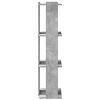 vidaXL Boekenkast 3-laags 60x30x120 cm bewerkt hout betongrijs