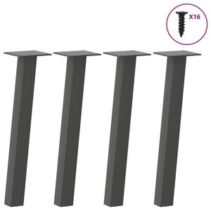 vidaXL Salontafelpoten 4 st 30 cm staal antraciet
