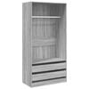 vidaXL Kledingkast 100x50x200 cm bewerkt hout grijs sonoma eikenkleur