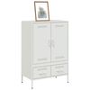 vidaXL Hoge kast 68x39x101,5 cm staal wit