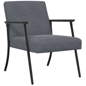 vidaXL Fauteuil Donkergrijs 59 x 75 x 78 cm Fluweel