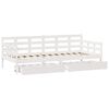 vidaXL Slaapbank met lades 80x200 cm massief grenenhout wit