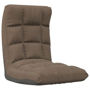 vidaXL Vloerstoel inklapbaar stof taupe