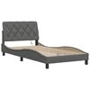 vidaXL Bedframe zonder matras 100x200 cm stof donkergrijs