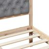 vidaXL Bedframe Lichtgrijs 140 x 200 cm Massief grenenhout