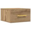 vidaXL Nachtkastje 35 x 35 x 20 cm Bewerkt hout Artisan Eiken