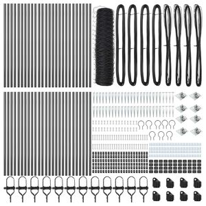 vidaXL Gecombineerd draadhek met spikes 100 x 0,4 m (B x H)
