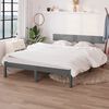 vidaXL Bedframe massief hout grijs 120x190 cm