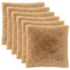vidaXL Kussensloop 6 pcs HEERLEN Taupe 65 x 65 cm PV Fleece