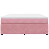 vidaXL Boxspring met matras fluweel roze 180x200 cm