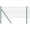 vidaXL gaashek met grondbevestiging 25 x 0,4 m PVC-Coated Staal Groen