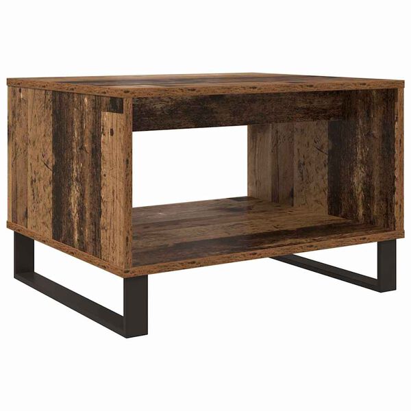 vidaXL Salontafel Oud hout 60 x 50 x 40 cm Bewerkt hout