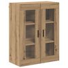 vidaXL Hoge kast met lade 2 pcs Artisan Eiken Bewerkt hout