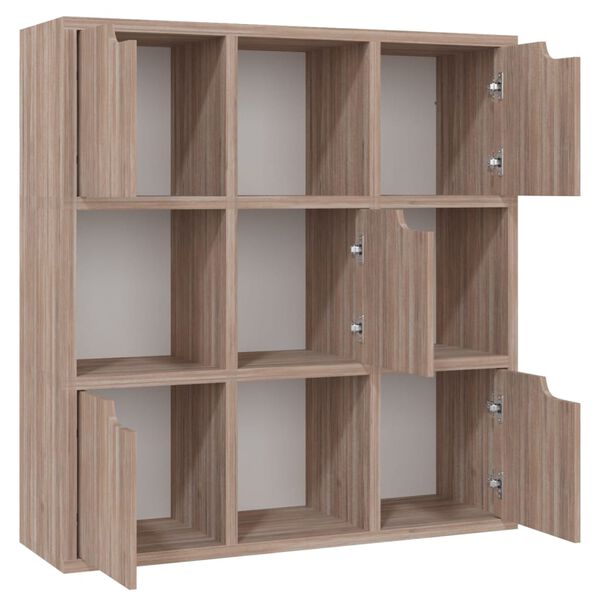 vidaXL Boekenkast 88,5x27,5x88 cm bewerkt hout grijs sonoma eiken