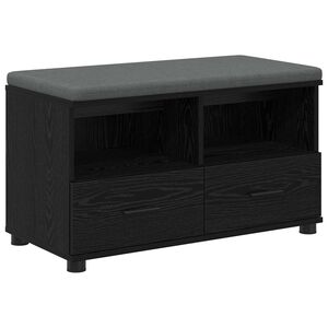 vidaXL Halbank Zwarte Eik 80 x 38 x 46 cm