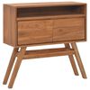 vidaXL Wandtafel 80x30x80 cm massief teakhout