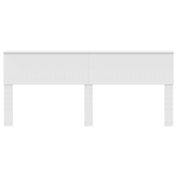 vidaXL Hoofdbord Glanzend Wit 200 cm Bewerkt hout