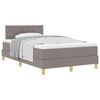 vidaXL Boxspringbed met kussen met hoofdeinde Taupe 120 x 200 cm Stof