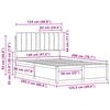 vidaXL Bedframe met Gevoerd Hoofdgedeelte Lichtgrijs 120 x 200 cm
