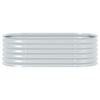 vidaXL Plantenbak verhoogd 160x80x44 cm gegalvaniseerd staal zilver