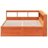 vidaXL Bed met boekenkast zonder matras grenenhout wasbruin 150x200 cm