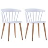 vidaXL Eetkamerstoelen 2 st kunststof wit