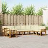 vidaXL Buiten bankenset met kussen 10 pcs Natuurlijk en Cr&egrave;me