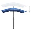 vidaXL Parasol met paal 200x130 cm azuurblauw