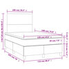 vidaXL Boxspring met matras stof lichtgrijs 120x190 cm
