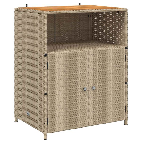 vidaXL Kast met plank Beige 70 x 50 x 87 cm Polyester en Roly Ratten
