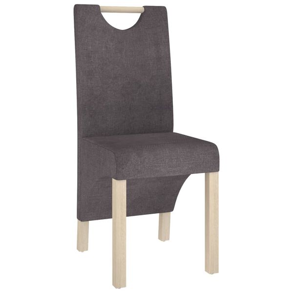 vidaXL Eetkamerstoelen 6 st stof taupe