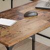vidaXL Bureau Oud Hout 139 x 139 x 75 cm Bewerkt hout